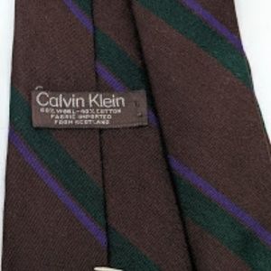 Vintage Calvin Klein Scots wool/cotton narrow tie